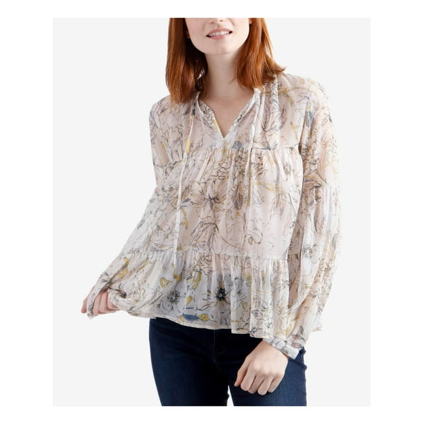 Lucky Brand Womens Stripe Print Peasant Lucky Brand Womens Stripe Print Peasant